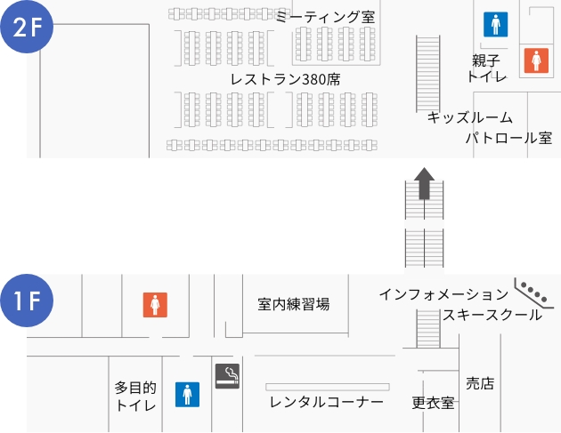 裏磐梯スキー場の館内地図